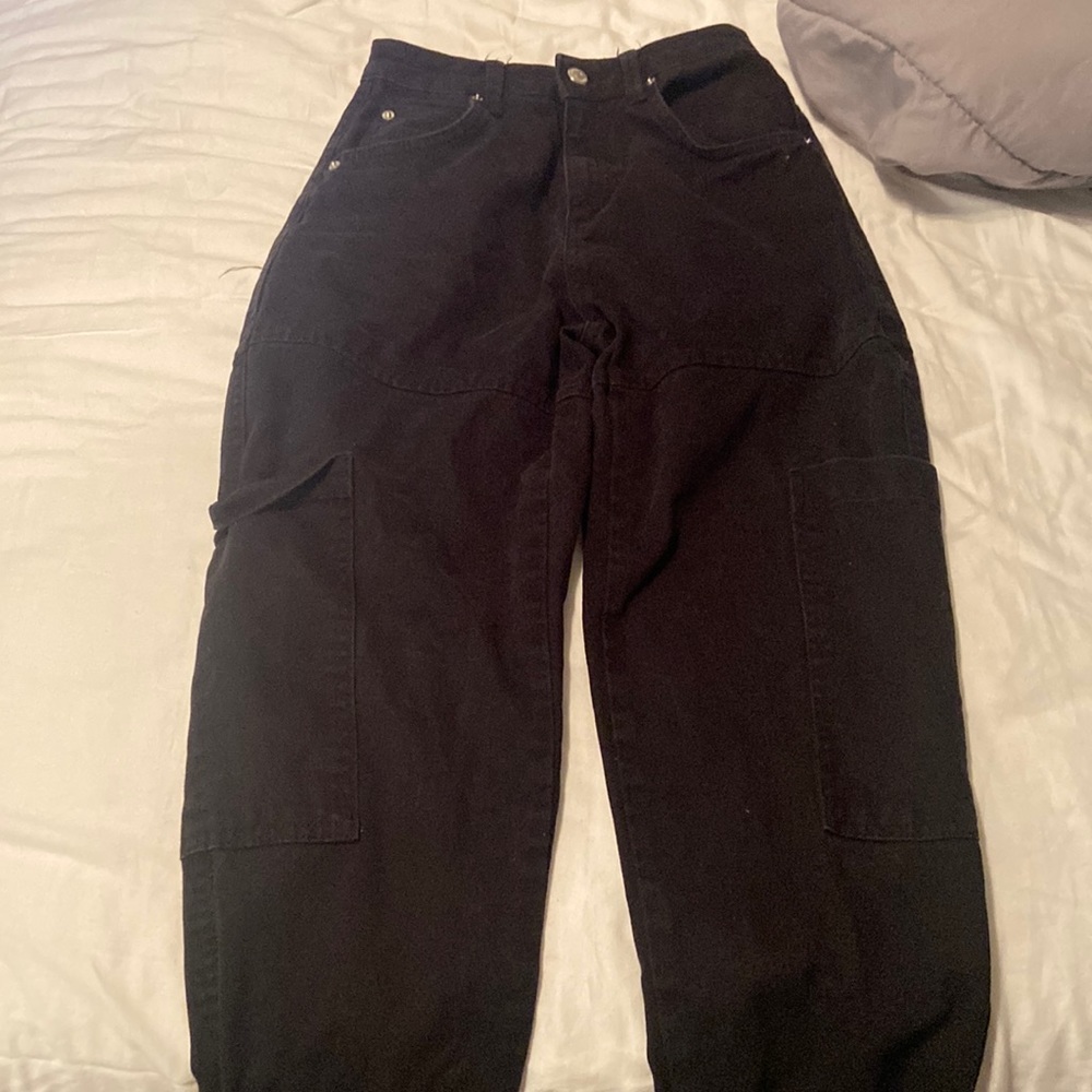 The brand is bershka and size 2 and in black
